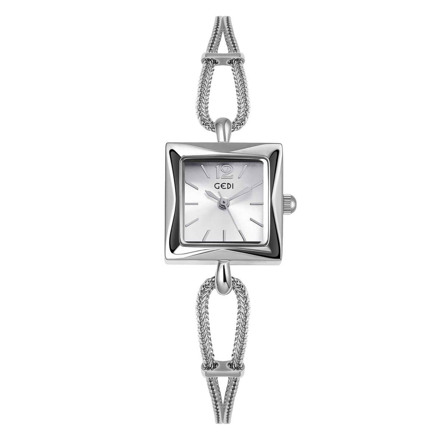 Antique Style Square Plate Alloy Bracelet Watch - Kaldas Online Shopping