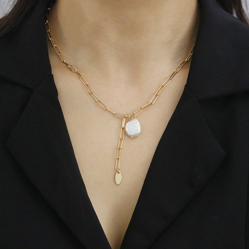 Shaped pearl necklace - Kaldas Online Shopping