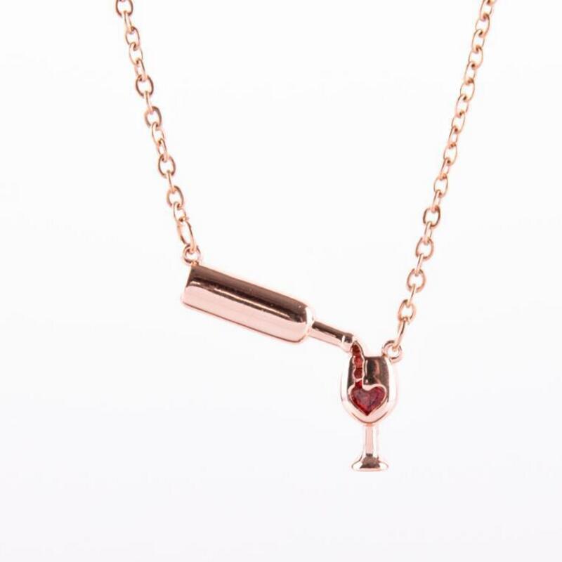 Wine Bottle Cup Necklace - Kaldas Online Shopping