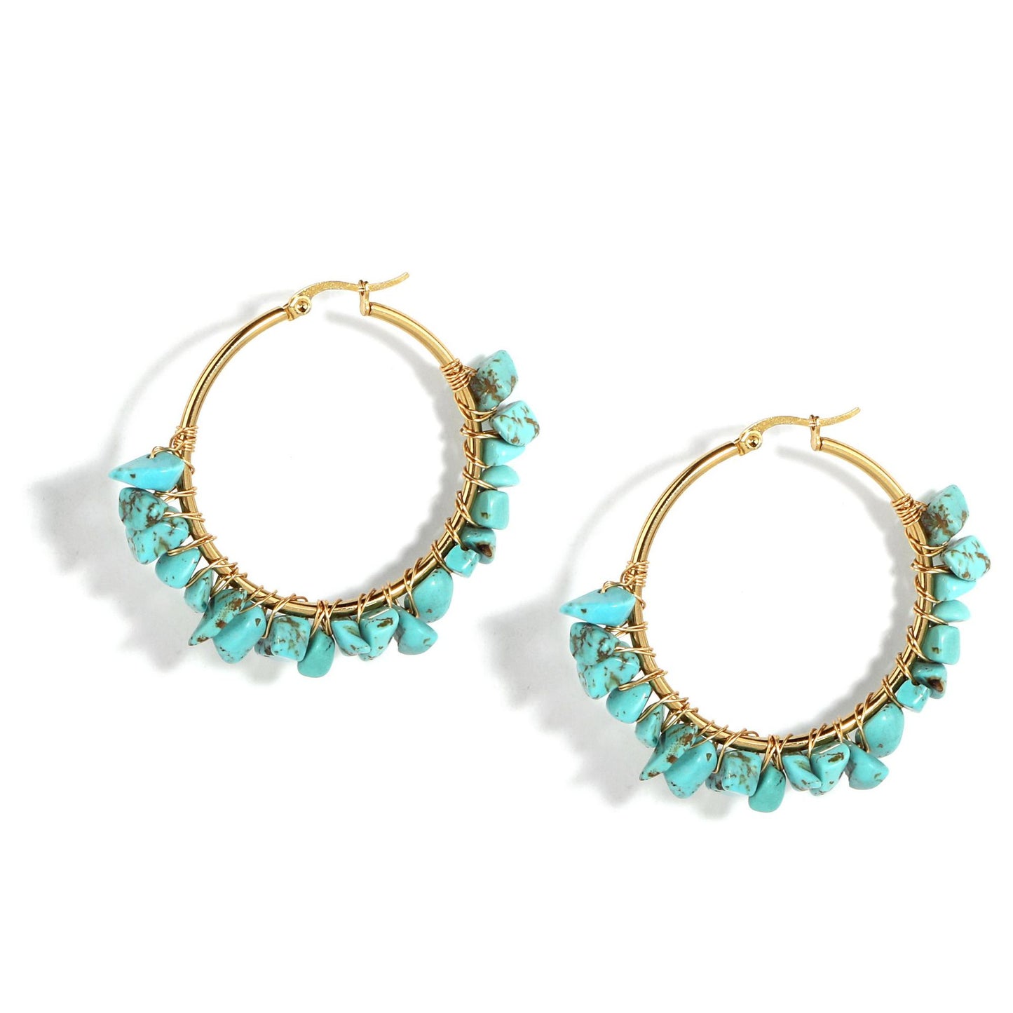 Natural Crystal Stone Earrings