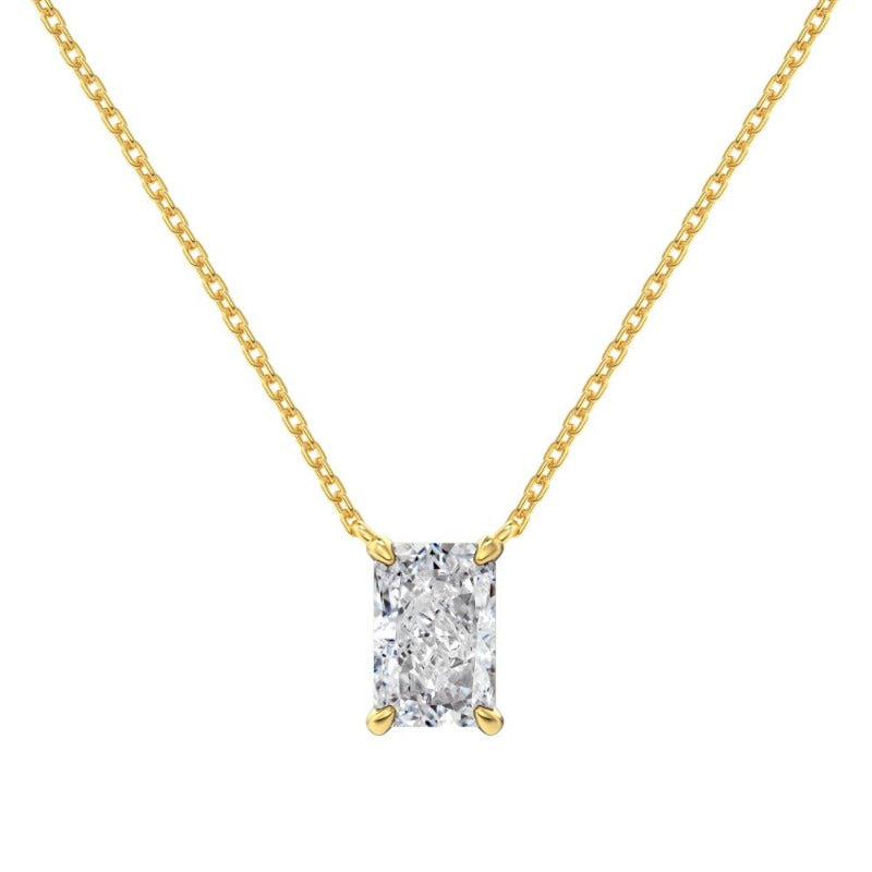 S925 Silver White Ice Flower Cut Diamond Necklace - Kaldas Online Shopping