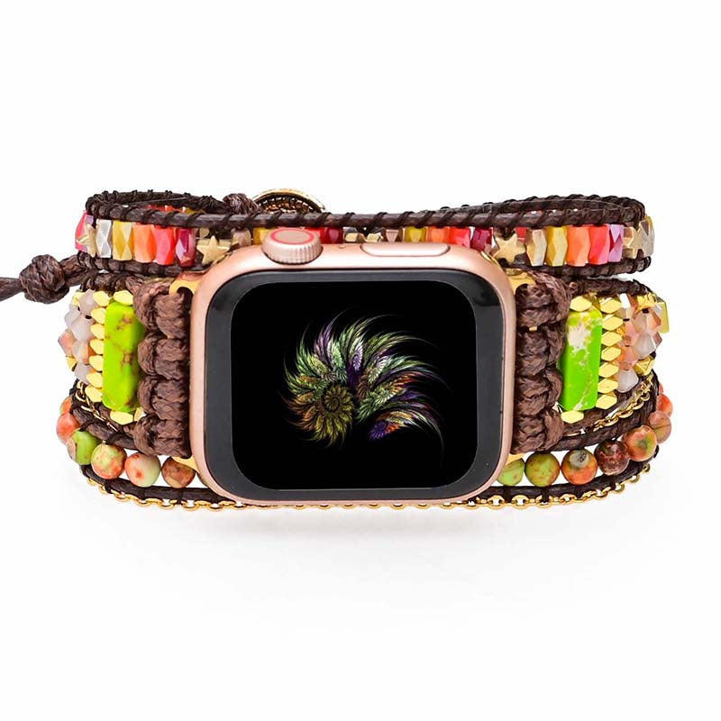 Stone Bead Hand Woven Watch Band - Kaldas Online Shopping