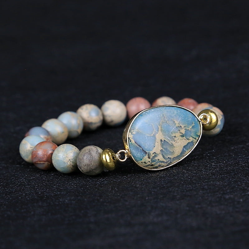 Retro Beaded Natural Stone - Kaldas Online Shopping