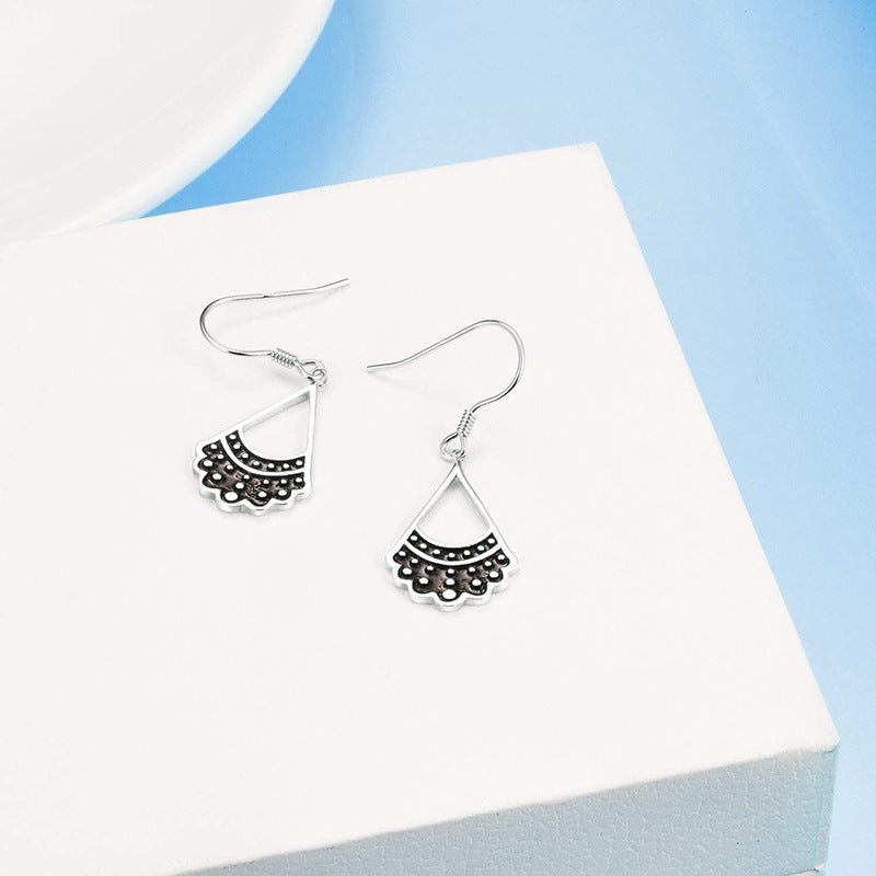 Silver RBG Shaped drop Earrings - Kaldas Online Shopping