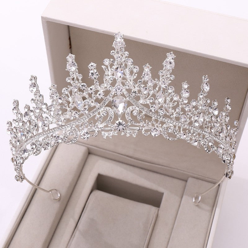 Silver Crystal Drop Bridal Jewelry Set - Kaldas Online Shopping