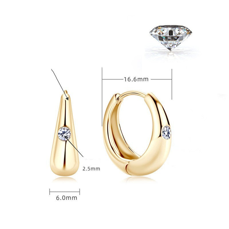 S925 Silver Moissanite Earrings