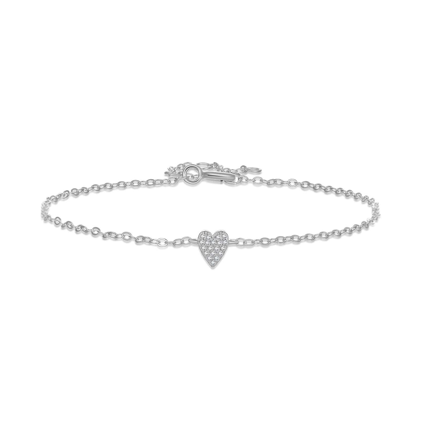 S925 Sterling Silver Heart-shaped Bracelet - Kaldas Online Shopping