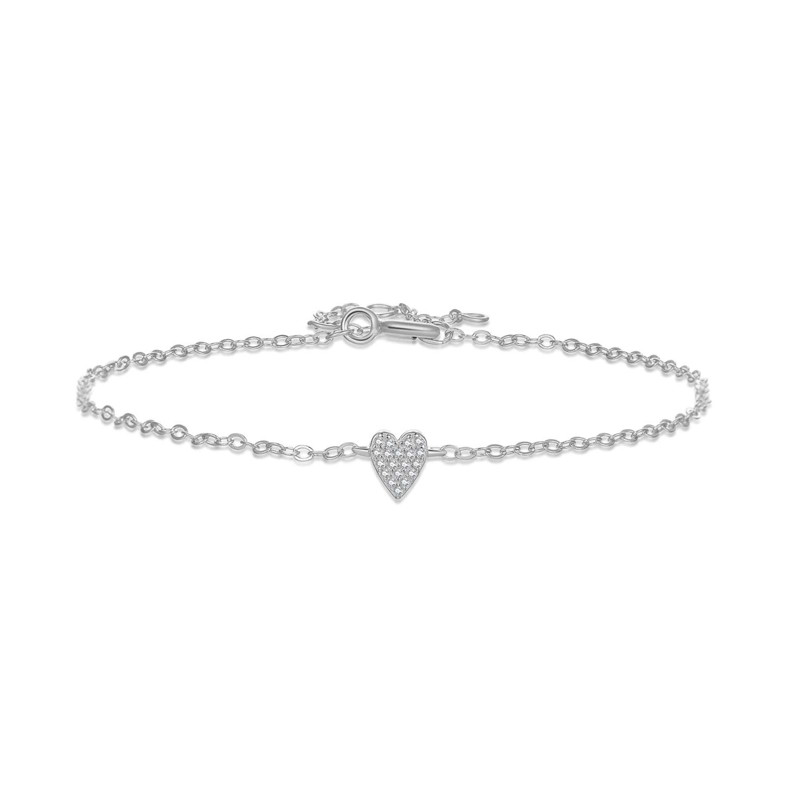 S925 Sterling Silver Heart-shaped Bracelet - Kaldas Online Shopping
