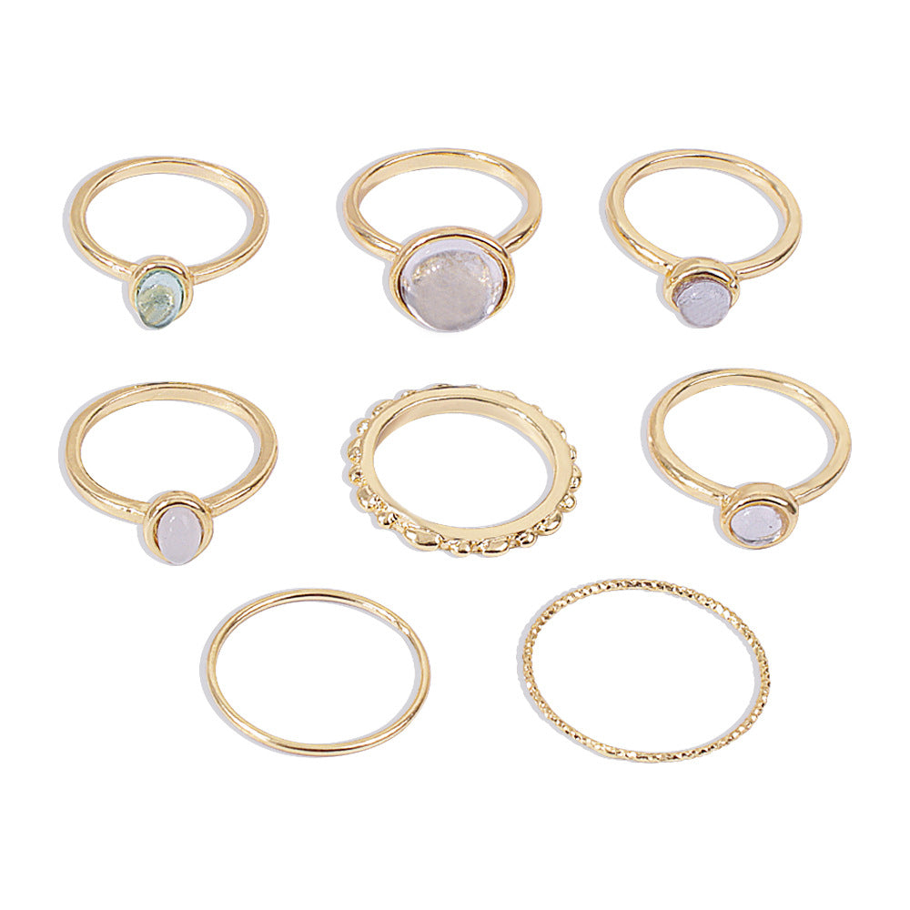 Colorful Stone Rings - Kaldas Online Shopping