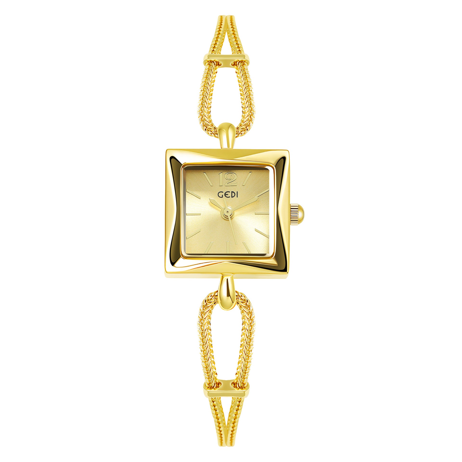 Antique Style Square Plate Alloy Bracelet Watch - Kaldas Online Shopping