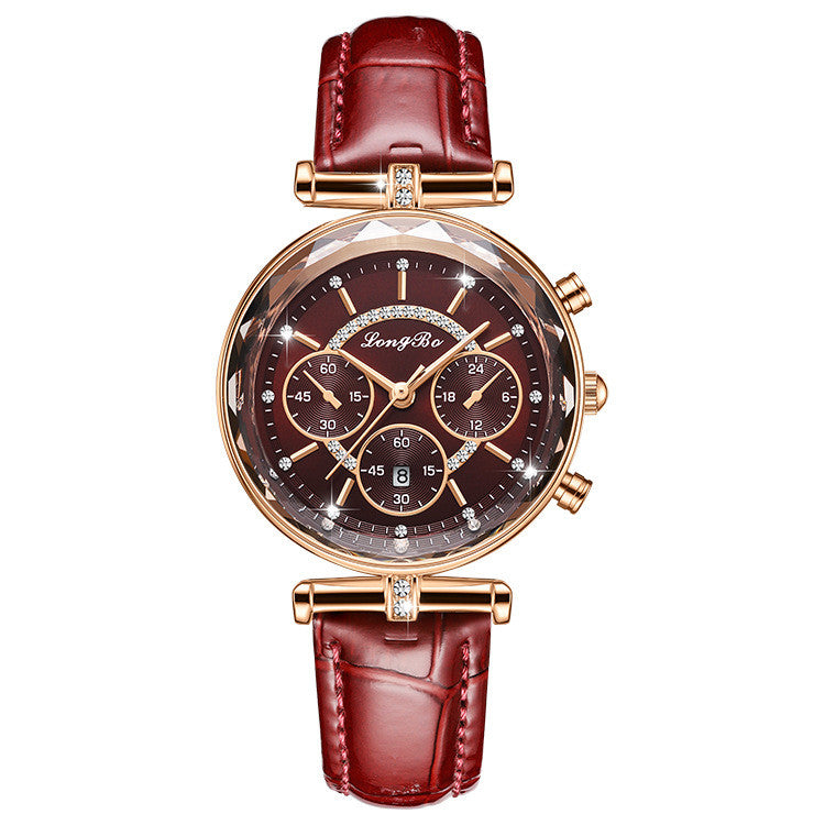 Waterproof Casual Three-eye Watch