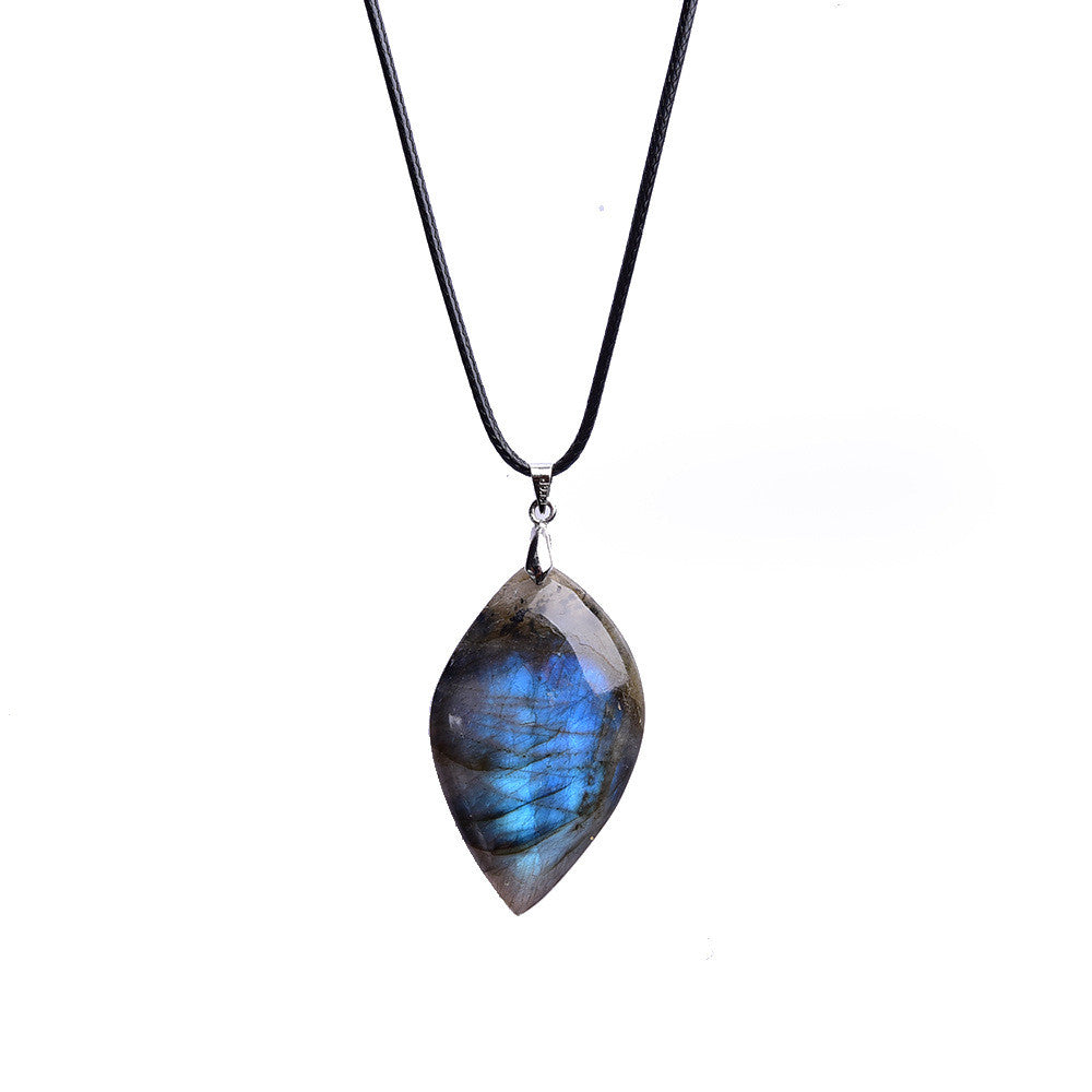 Natural Elongated Moonlight Stone Pendant - Kaldas Online Shopping