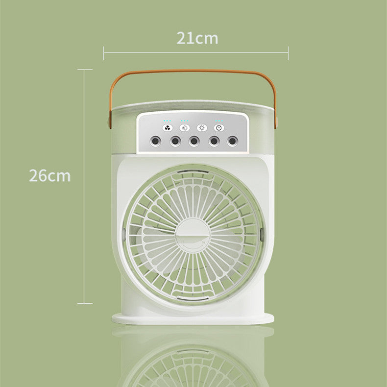 Portable USB Air Cooler with Sprays, Colorful Light, and Humidifier