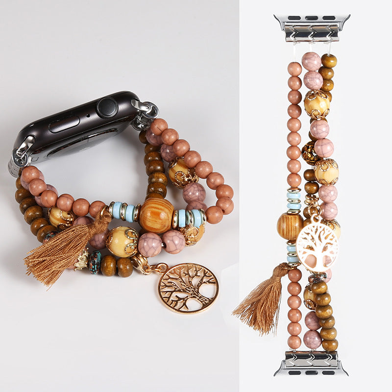 Handmade Beaded Bracelet Watch Band - Kaldas Online Shopping
