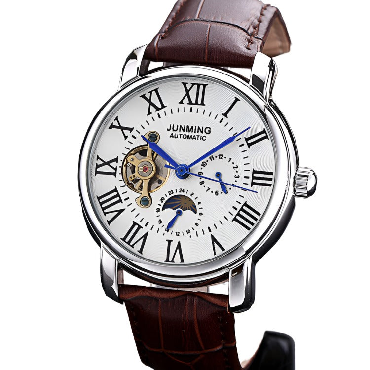 JUNMING Roman Characters Automatic Men's Watch - Kaldas Online Shopping