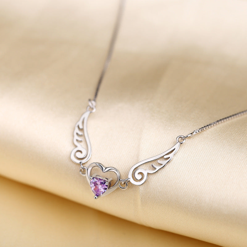 Angel Wings Pure Silver Necklace - Kaldas Online Shopping