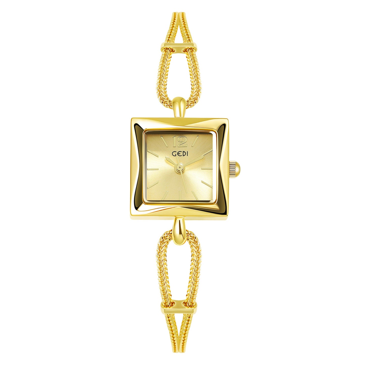 Antique Style Square Plate Alloy Bracelet Watch - Kaldas Online Shopping