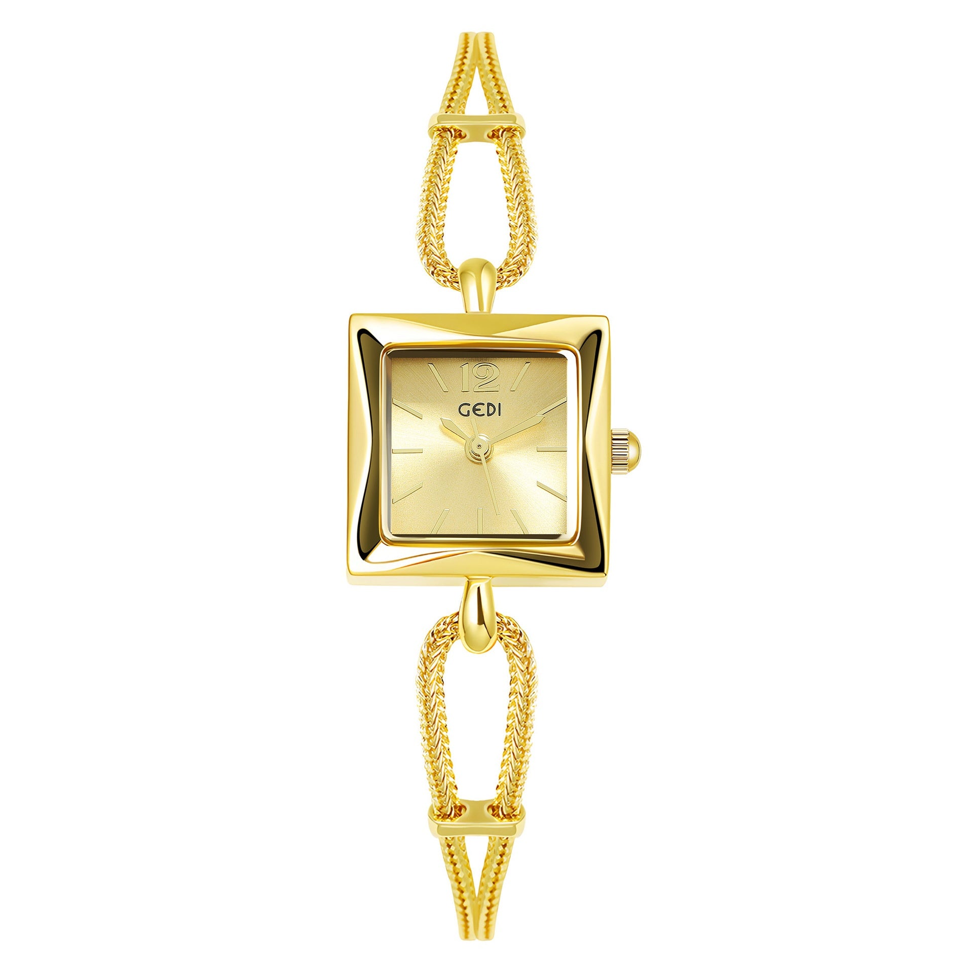 Antique Style Square Plate Alloy Bracelet Watch - Kaldas Online Shopping