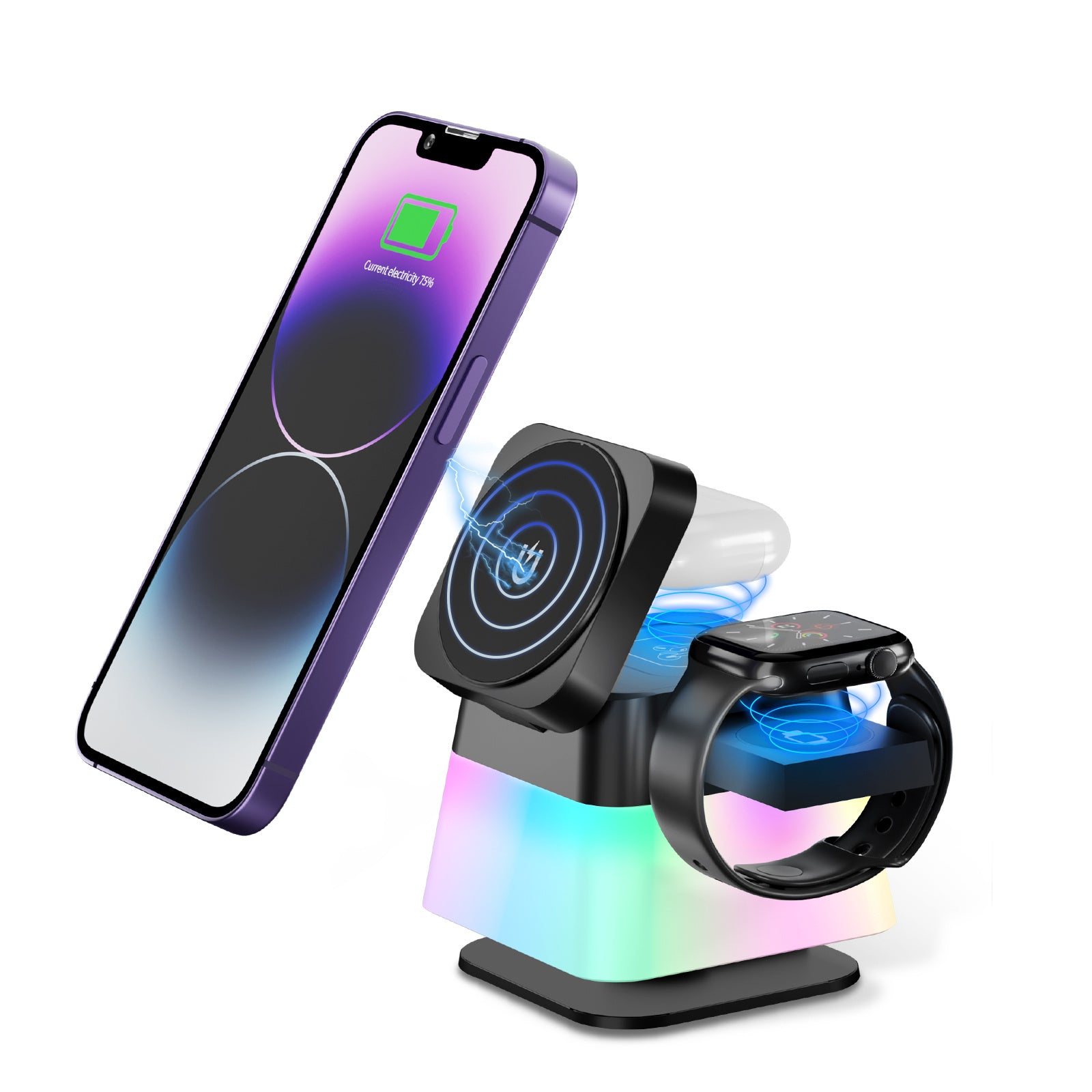 4-in-1 Rotatable Wireless Charger Stand for Phone - Kaldas Online Shopping