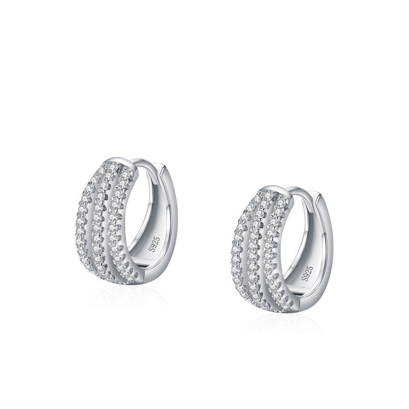 S925 Silver Frosty Style Earrings - Kaldas Online Shopping
