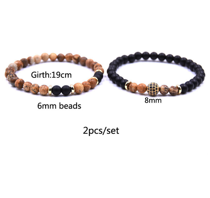 Natural Stone Micro Zircon Bracelet - Kaldas Online Shopping