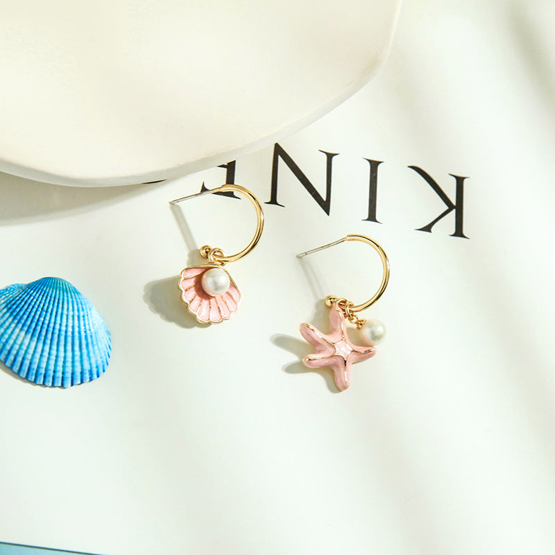 Shell pearl earrings - Kaldas Online Shopping