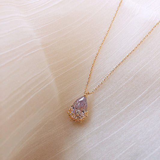 Crystal Water Drop Necklace - Kaldas Online Shopping