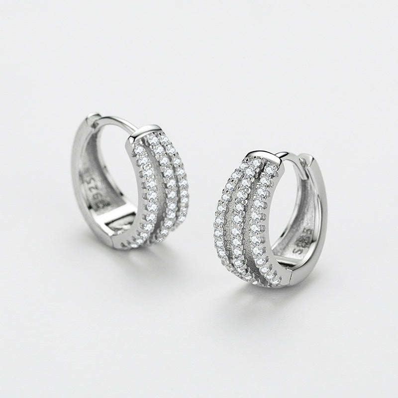 S925 Silver Frosty Style Earrings - Kaldas Online Shopping