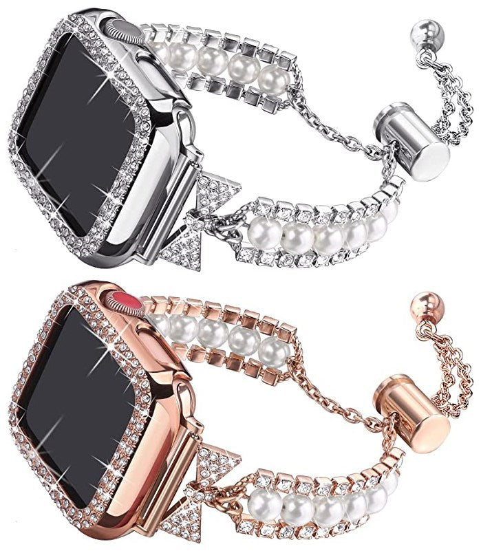 Smart Watch Pearl Bracelet Watch Band - Kaldas Online Shopping