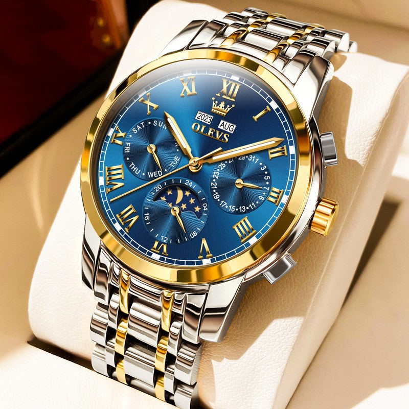 Multifunctional Automatic Waterproof Watch for Men - Kaldas Online Shopping