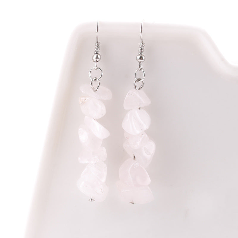 Crystal Stone Simple DIY Earrings Multicolor Stone Earrings - Kaldas Online Shopping