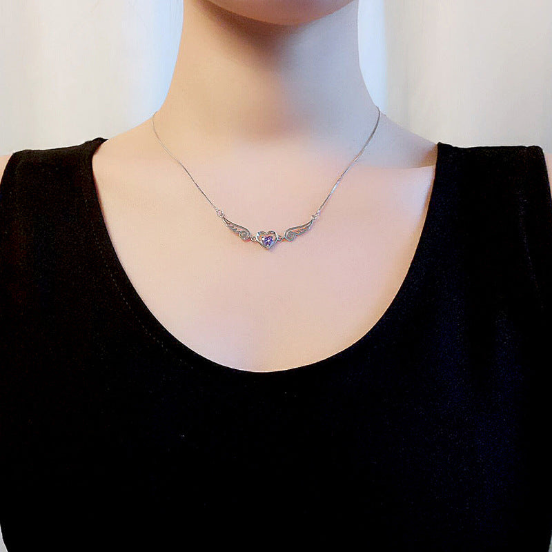 Angel Wings Pure Silver Necklace - Kaldas Online Shopping