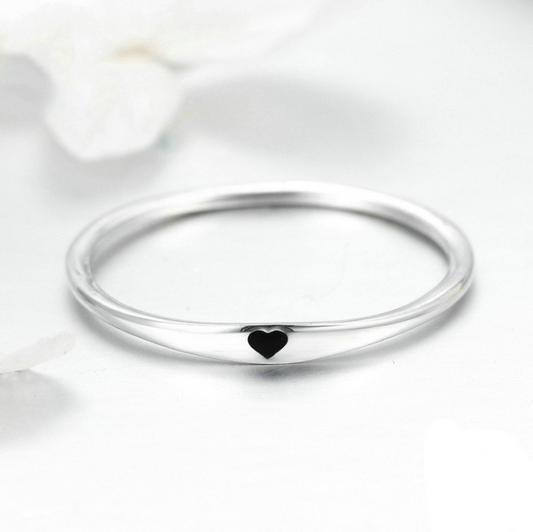 925 Sterling Silver Heart Engrave Rings - Kaldas Online Shopping
