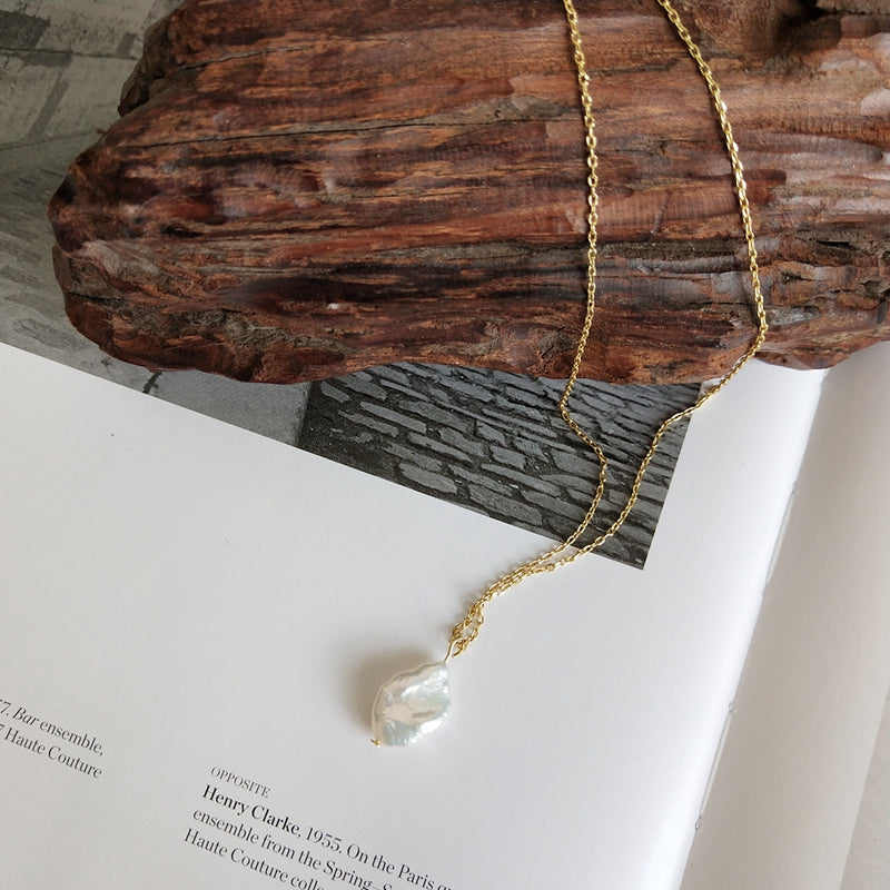 925 Sterling Silver Pearl pendant necklace - Kaldas Online Shopping