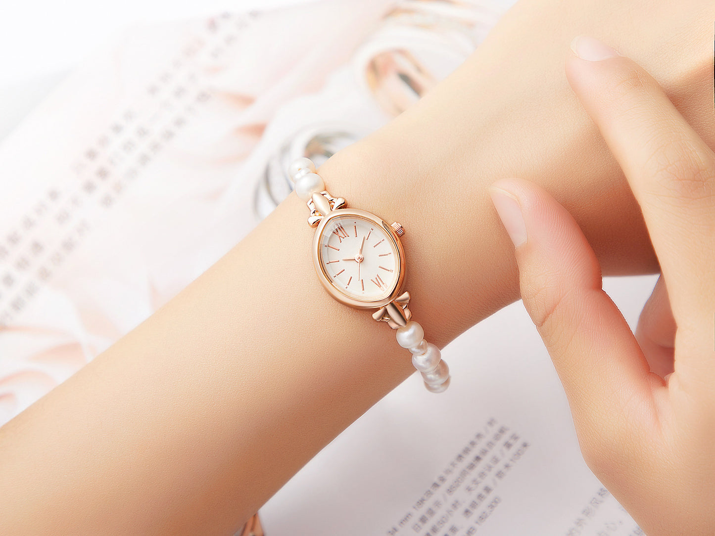 Natural Freshwater Pearl Strap Watch - Kaldas Online Shopping