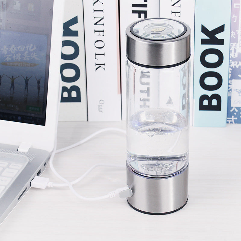 Electric Hydrogen Water Bottle: Rechargeable Portable Antioxidant Generator