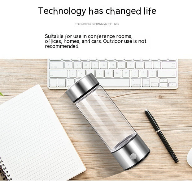 Electric Hydrogen Water Bottle: Rechargeable Portable Antioxidant Generator