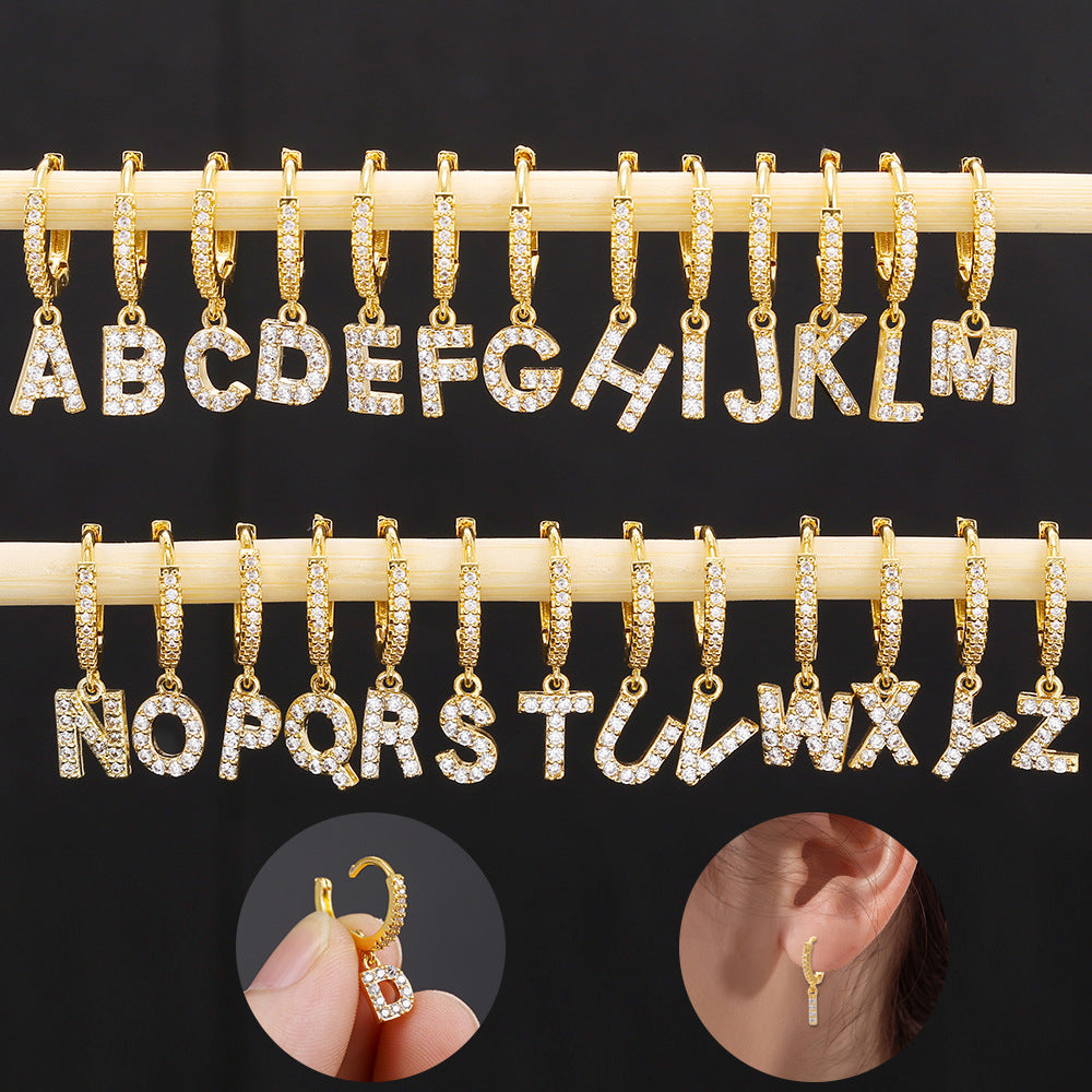 26 Letter Earrings - Kaldas Online Shopping