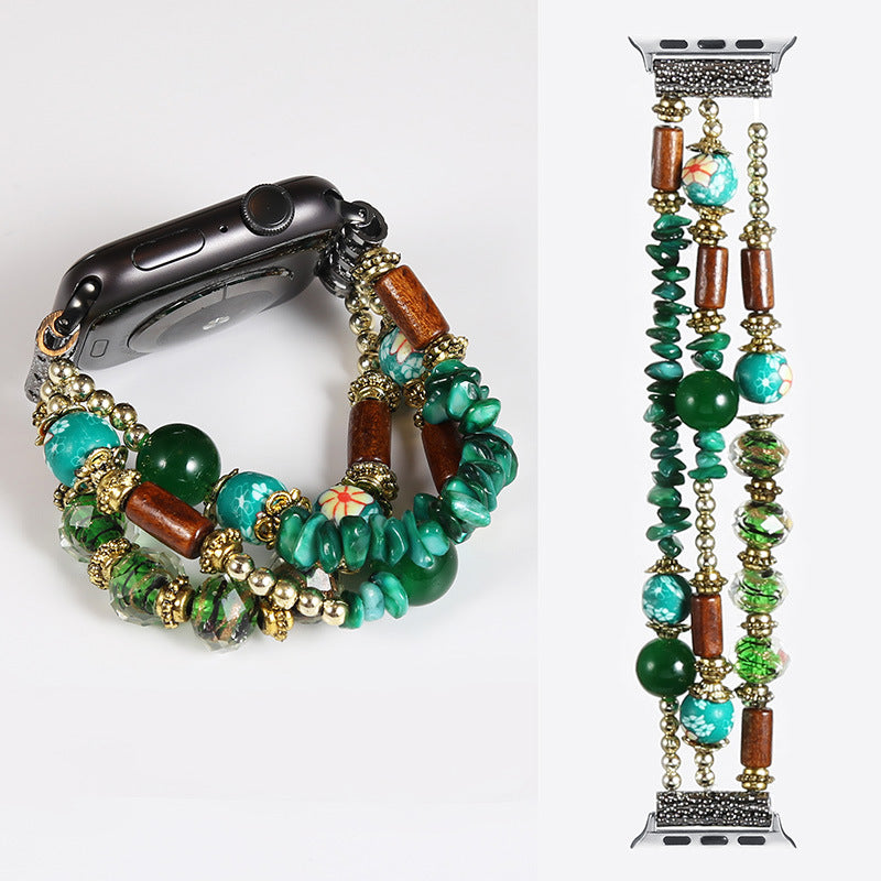 Handmade Beaded Bracelet Watch Band - Kaldas Online Shopping