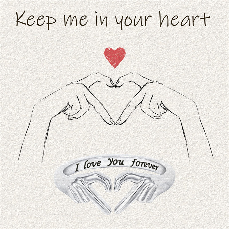 Heart Hand Hug Ring - Kaldas Online Shopping