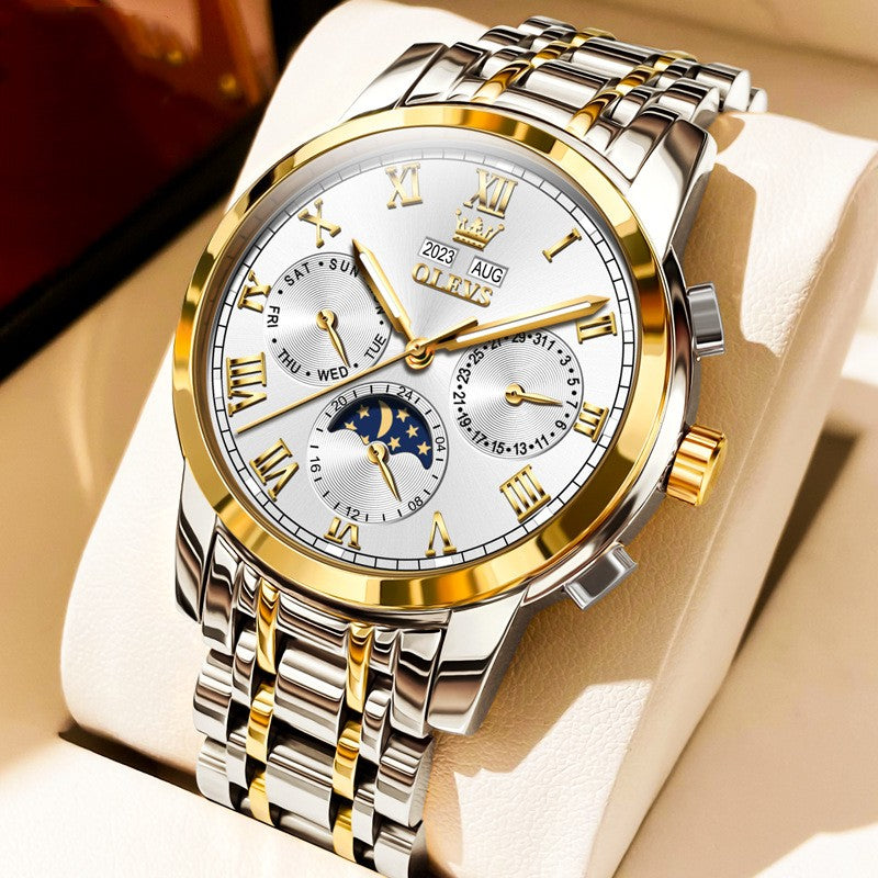 Multifunctional Automatic Waterproof Watch for Men - Kaldas Online Shopping