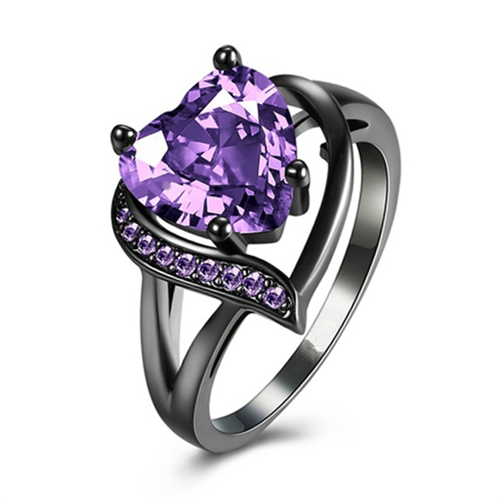 Zircon Heart-shaped Ring - Kaldas Online Shopping
