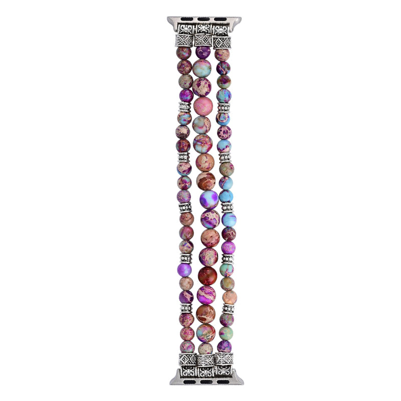 Turquoise Stretch One Piece Beaded Watch Band - Kaldas Online Shopping
