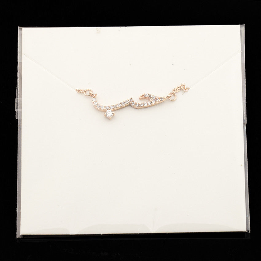 Zircon Arabic Love Necklace & Bracelet - Kaldas Online Shopping