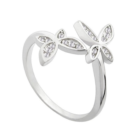 Sterling Silver Adjustable Butterfly Ring - Kaldas Online Shopping