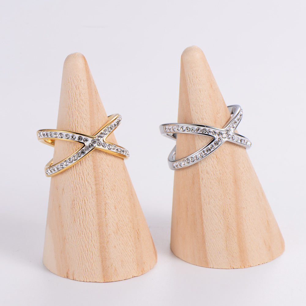 Hollow-out Rhinestone Ring - Kaldas Online Shopping