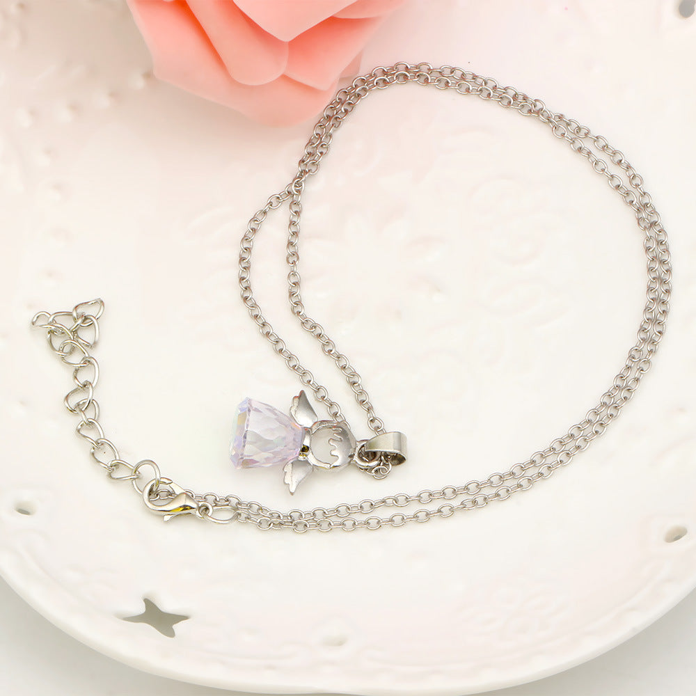 Crystal Little Angel Women's Necklace - Kaldas Online Shopping