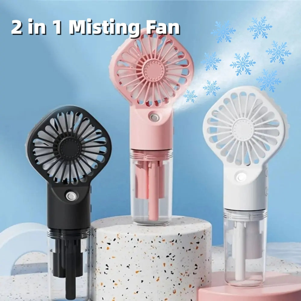 USB Rechargeable Mist Fan with Humidifier - Kaldas Online Shopping