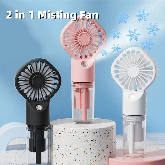 USB Rechargeable Mist Fan with Humidifier - Kaldas Online Shopping