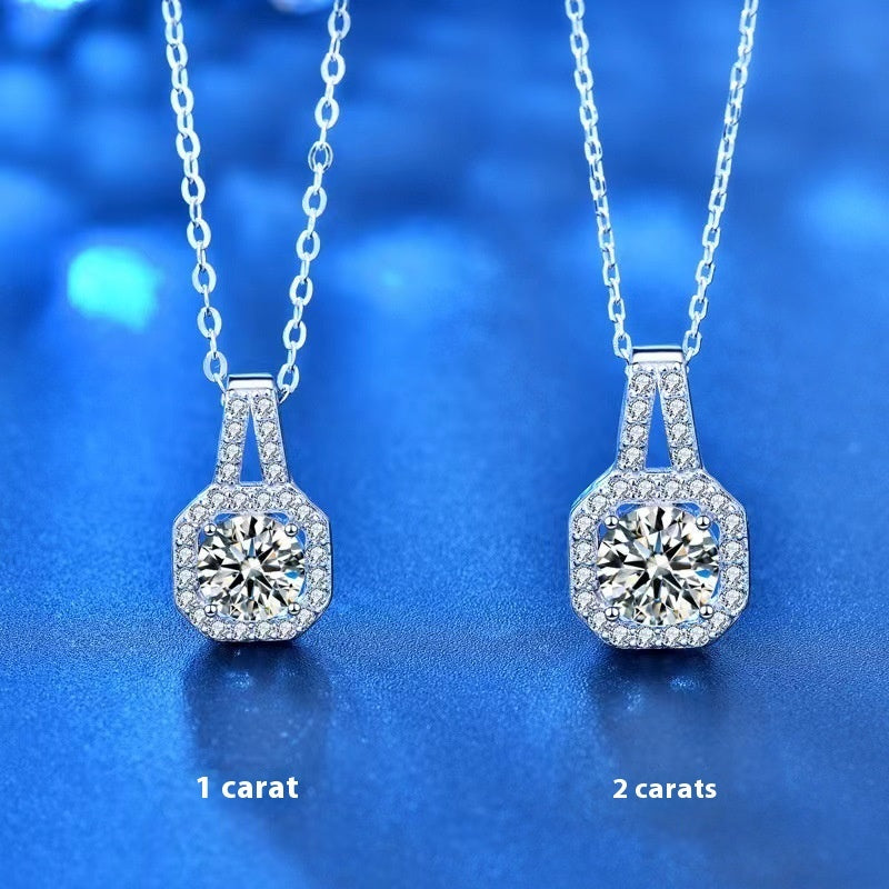 S925 Sterling Silver Moissanite High Sense Necklace